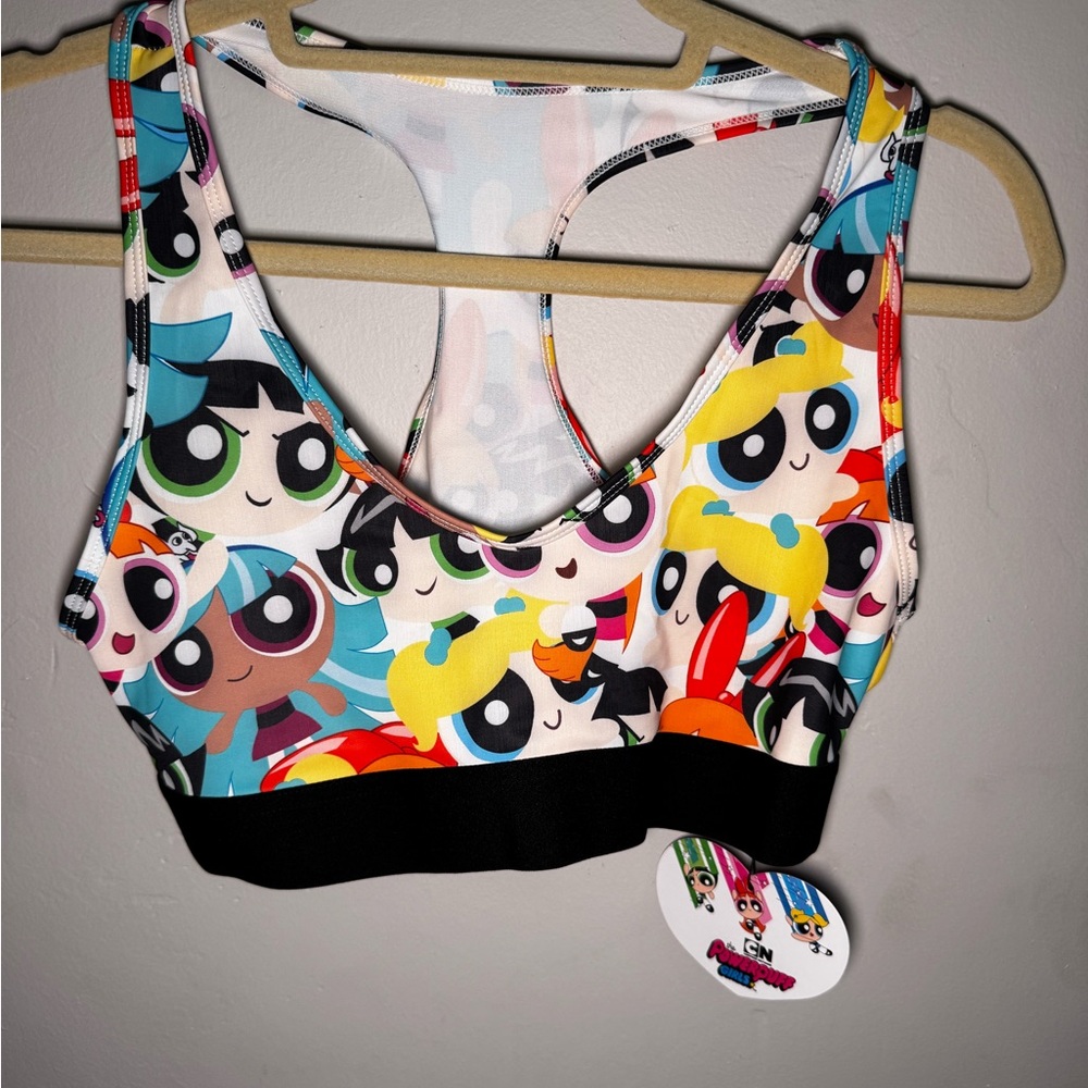 The Powerpuff Girls All over print contrast binding Lingerie Set. Large